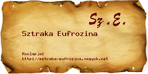 Sztraka Eufrozina névjegykártya