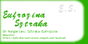 eufrozina sztraka business card